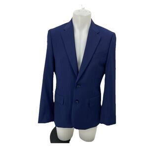 EXPRESS Blue Slim Wool Blend Suit Jacket Blazer Men's Size 38R Adult 1-26